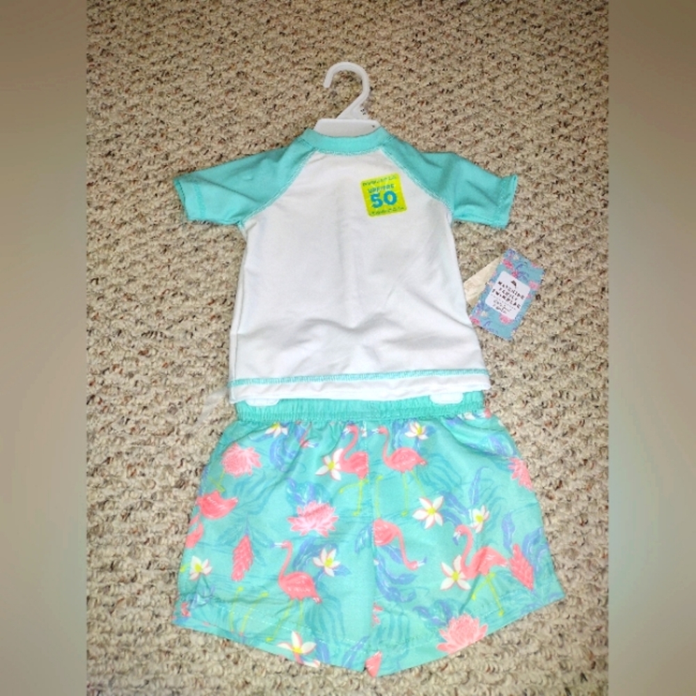 12 month tommy Bahama rash guard swim set